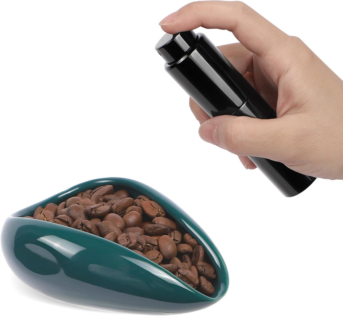 Juego de tazas dosificadoras de café cerámica y botella spray 0.7 fl oz kit accesorios espresso