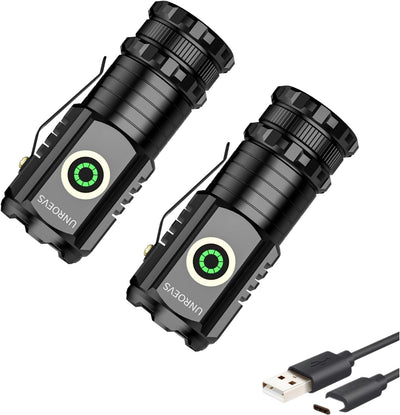 Linterna magnética LED IPX6 USB C recargable EDC camping