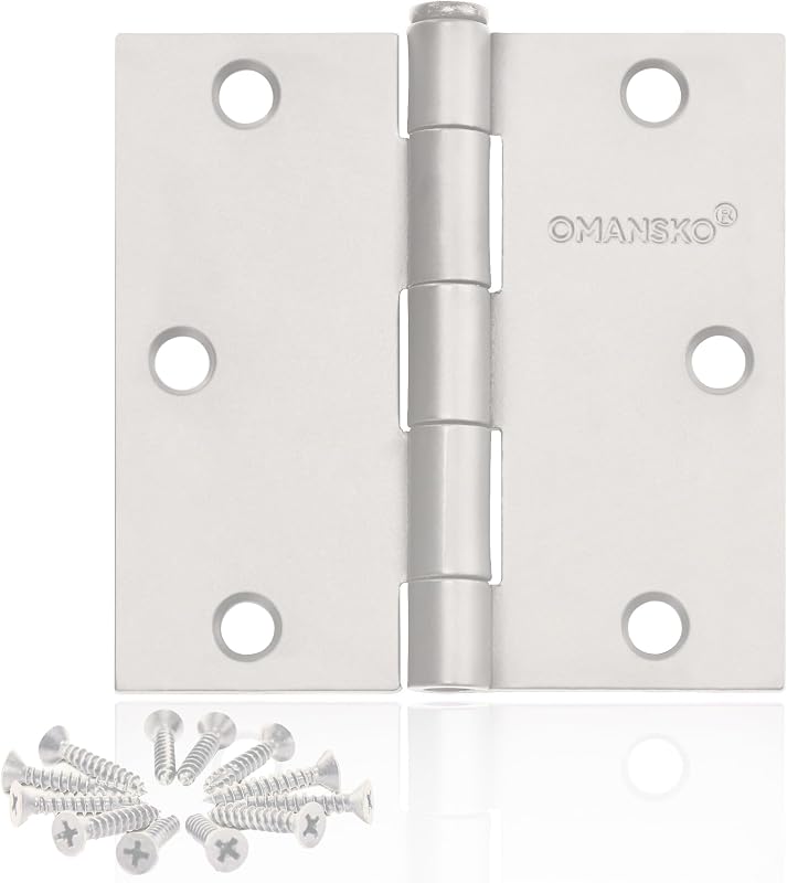 24 Bisagras Blancas para Puertas Interiores 3.5x3.5"