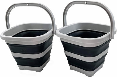 Cubo limpieza rectangular 5L plegable camping playa hogar