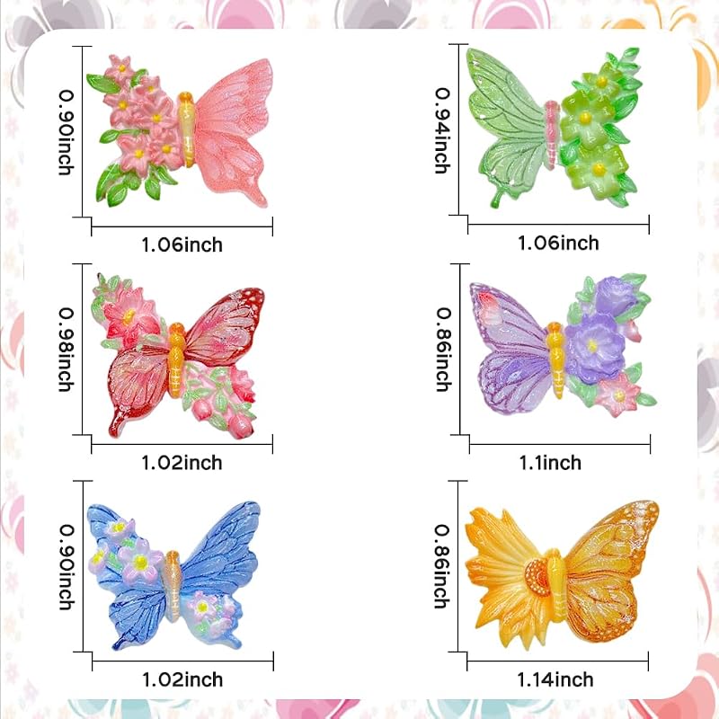 24 Imanes Mariposa Resina para Refrigerador