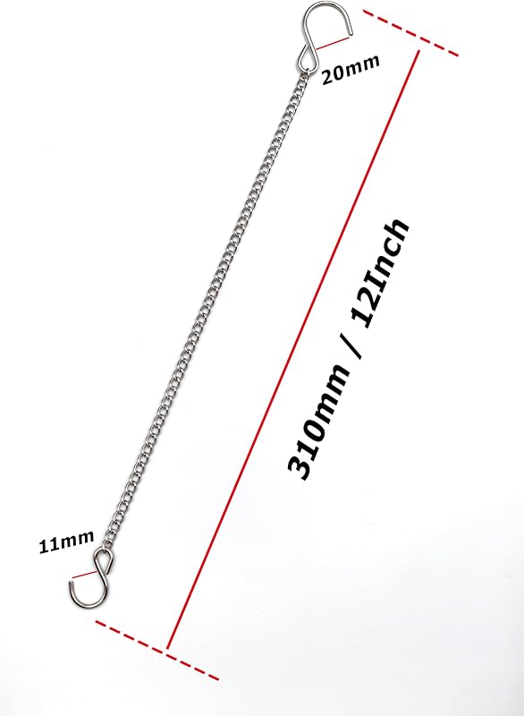 10 Cadenas Acero Inox 12pulg para Colgar Comederos Macetas
