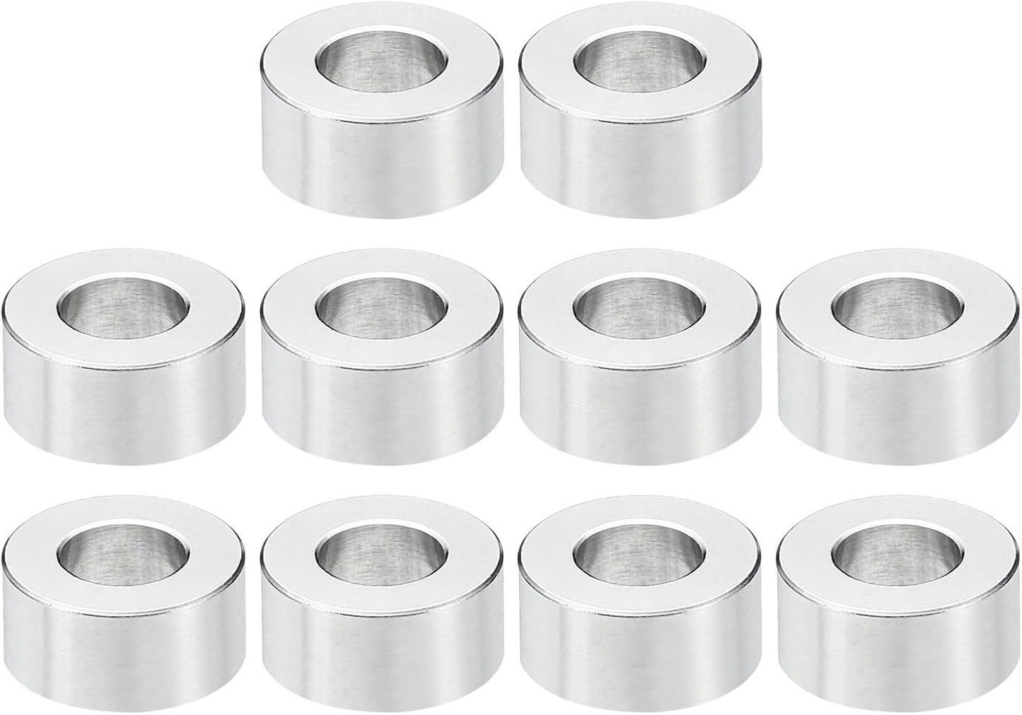 Espaciadores acero inox M8 10pzas 0.32x0.63x0.31pulg
