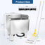 Bote de fregar acero inox 17.7x15.6x21.9 pulg