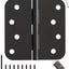 Bisagras puerta negras mate 4pulg set 3 uso residencial
