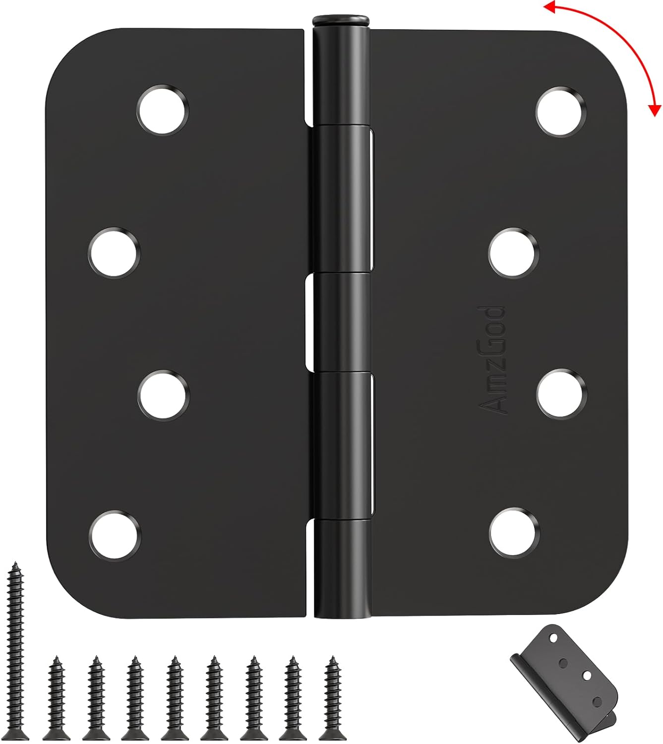 Bisagras puerta negras mate 4pulg set 3 uso residencial