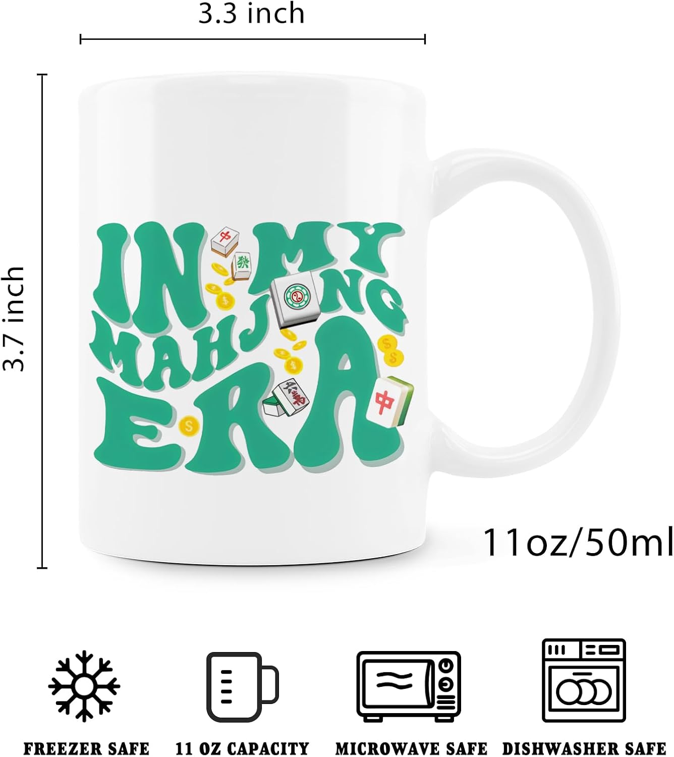 Taza cerámica café y té para amantes de mahjong