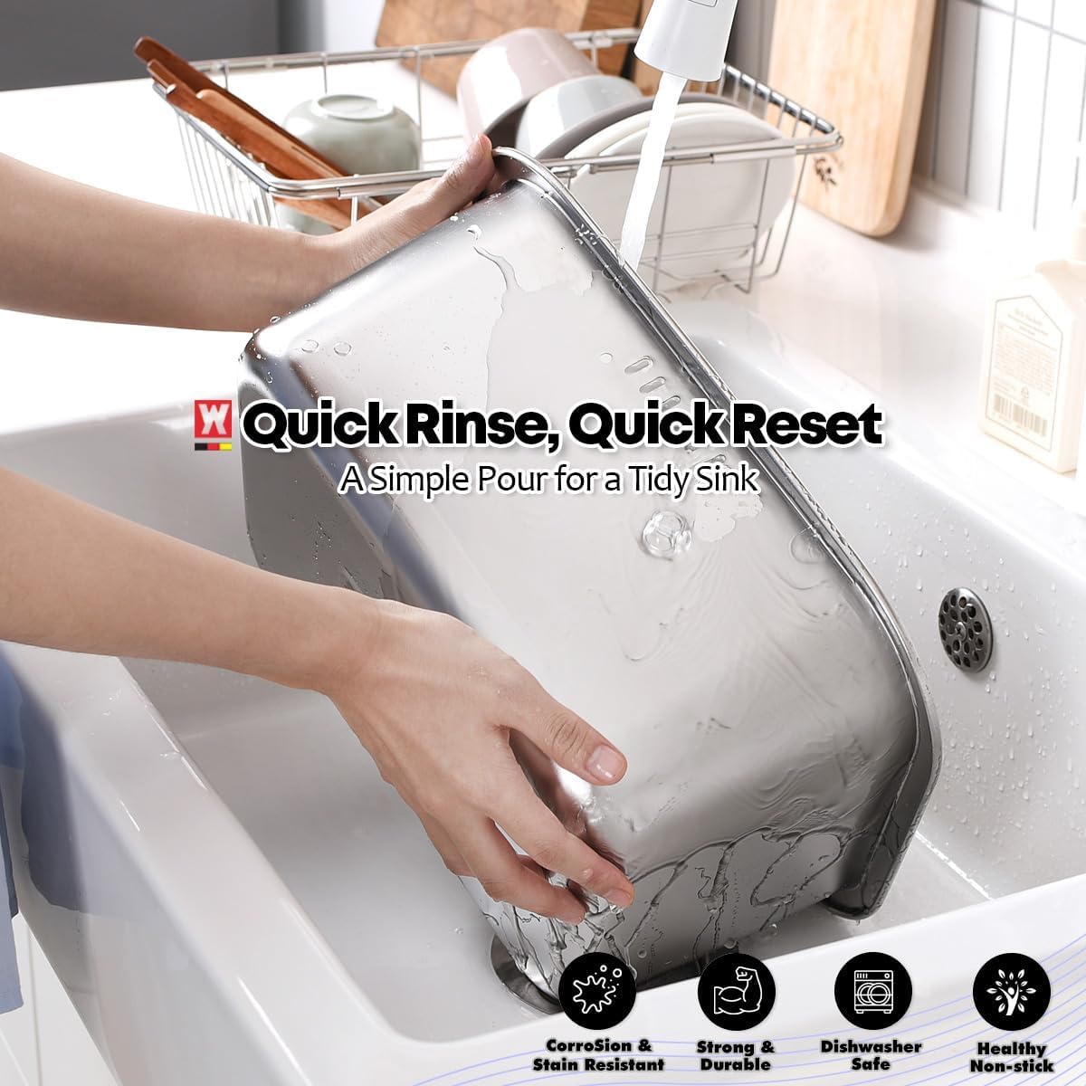 Cuenco acero inox 10L multiusos cocina campamento