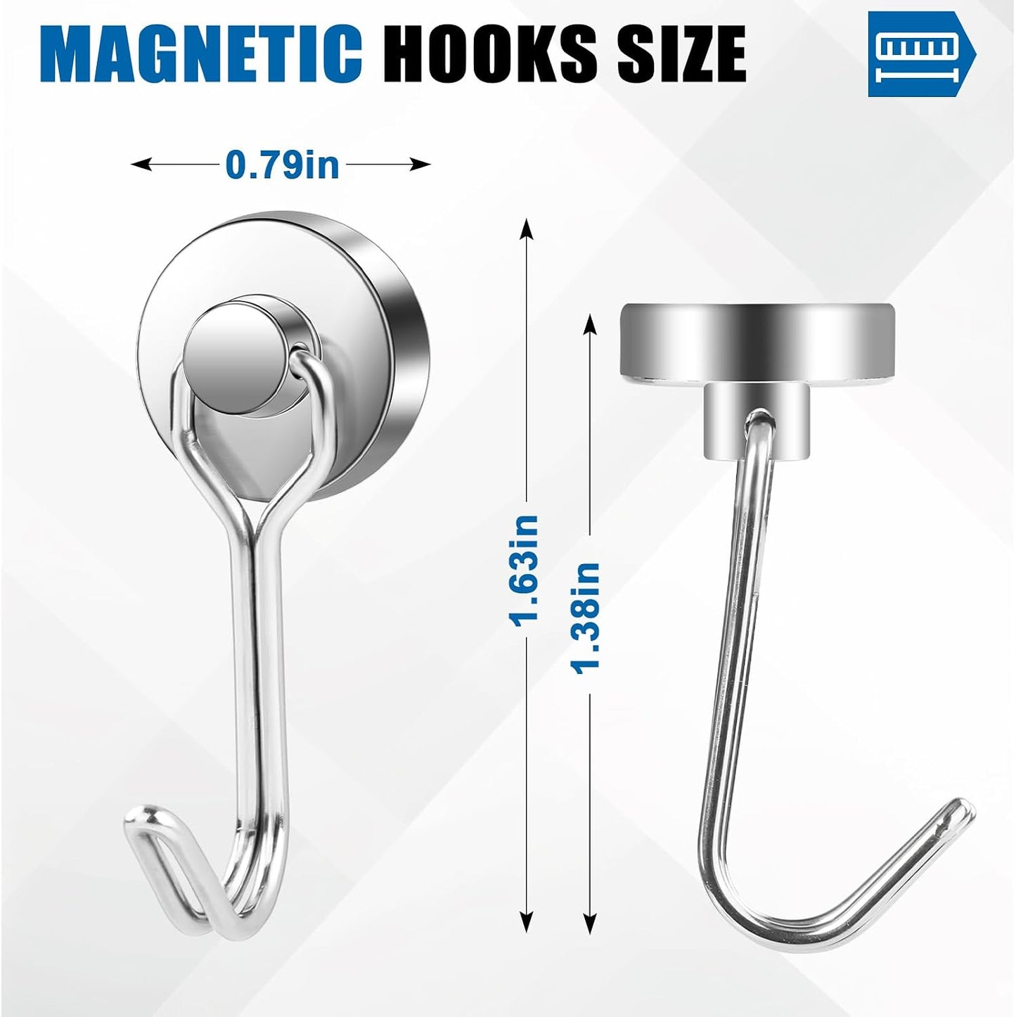 Ganchos magnéticos resistentes 40lb para nevera cocina barco