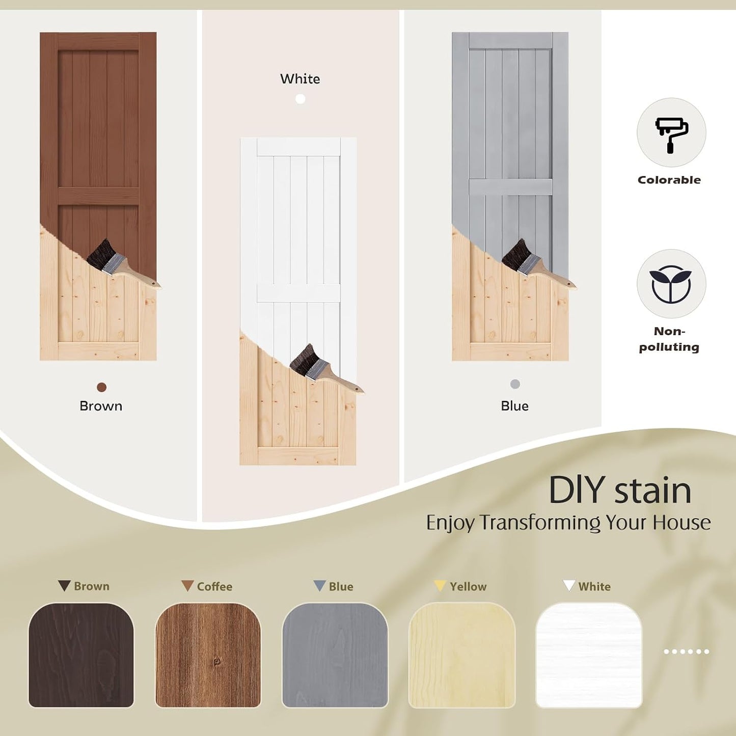 Puerta corredera granero madera 54x84pulg DIY