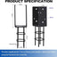 Anclaje poste hormigón U 4x4" soporte terraza