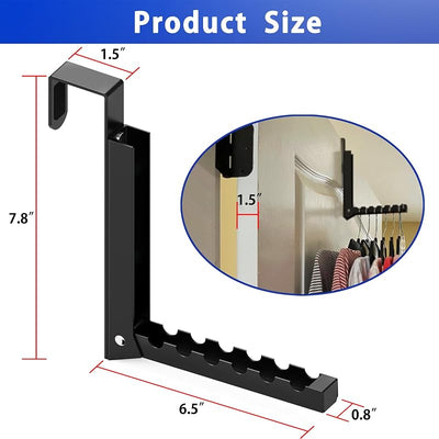 Gancho plegable negro para ropa 6 ranuras dormitorio baño