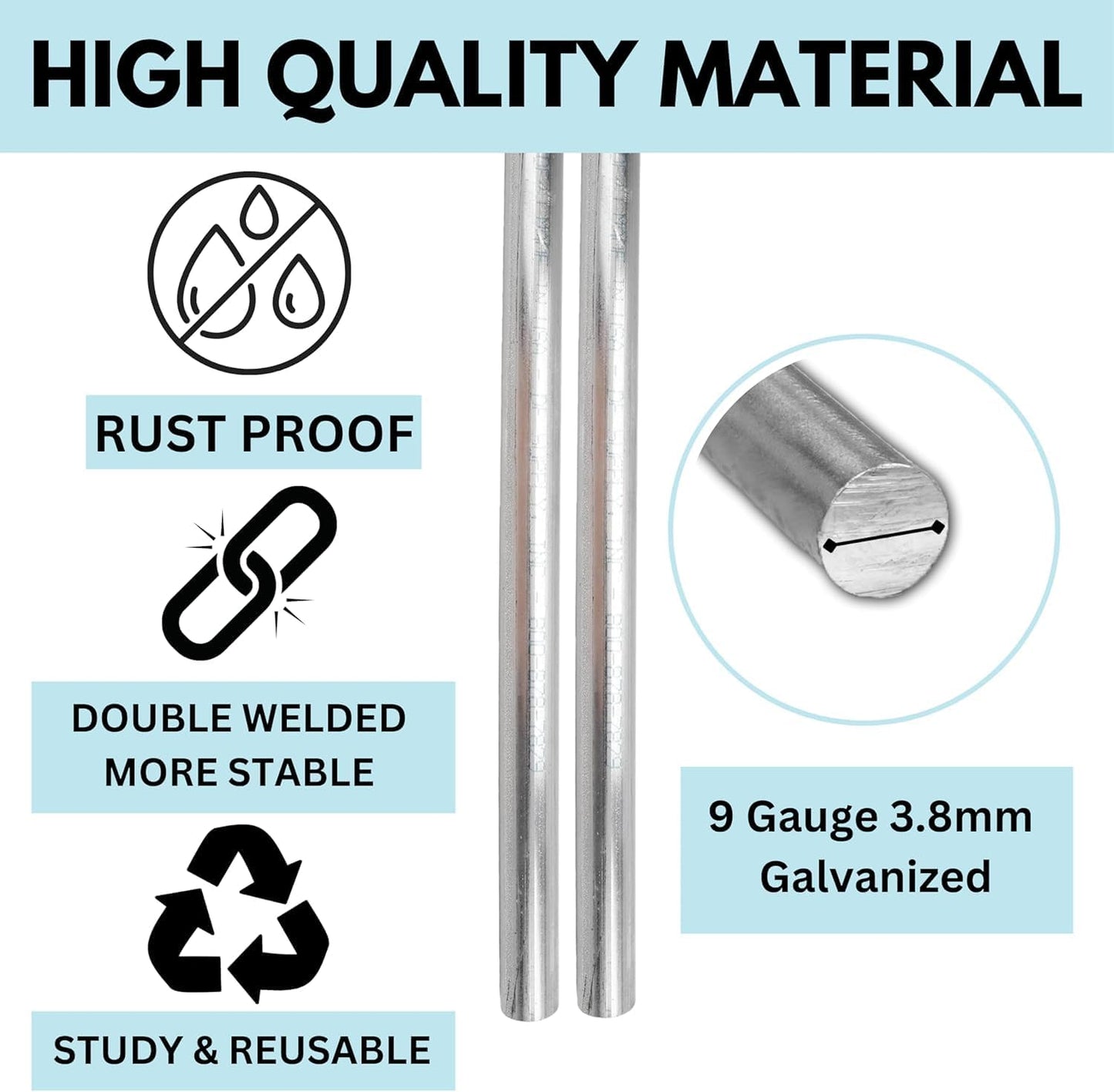Postes alambre metal patio letrero blanco resistentes viento