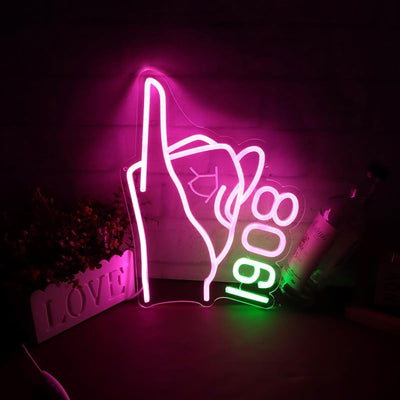 Luces neón de gestos con USB para hermandad mujer decorativa