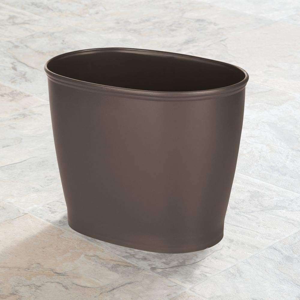 Papelera plástico ovalada para baño cocina oficina set 1