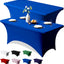 2 Manteles Elastano 72x30pulg Resistentes Azul Rey