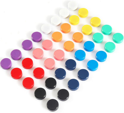 Imán nevera 40 pzas 10 colores para pizarra cocina oficina