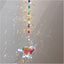 Atrapasoles cristal con corazón y doble espiral para ventana