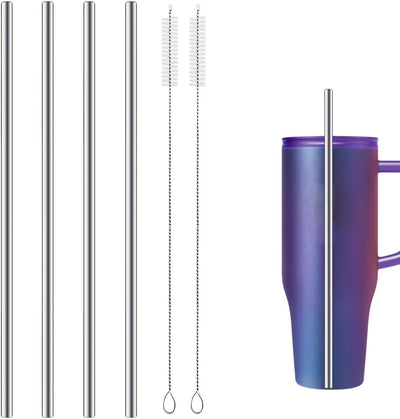 Pajitas de metal reutilizables compatibles con vaso IRON FLASK 30-40 oz, 4 piezas