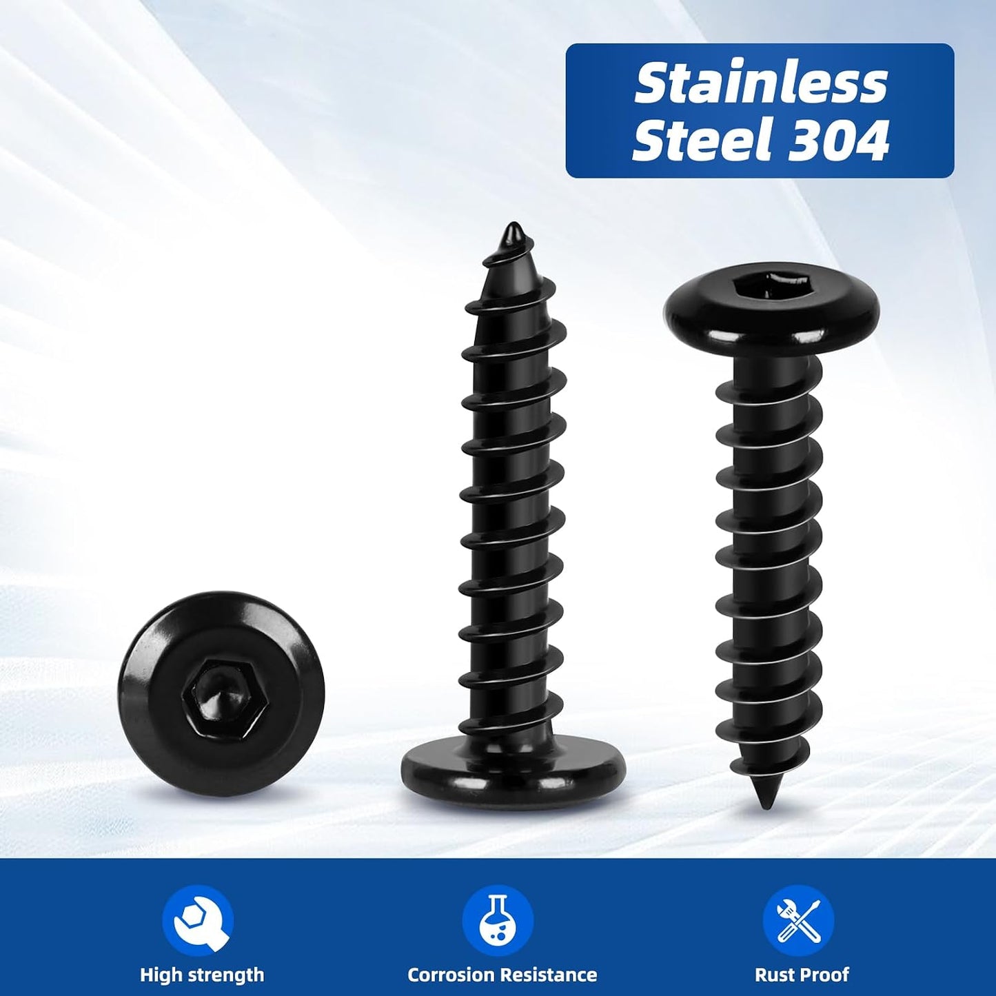 Tornillos M6x55mm acero inox 10 pzas