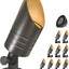 Focos latón exterior 12V LED impermeables jardín