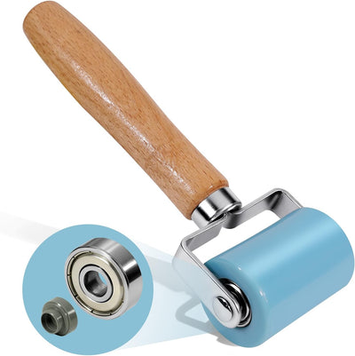 Rodillo amortiguador sonido mango madera doble rodamiento