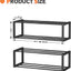 Organiz. zapatos colgante 2 pzas pared 12 pares metal negro