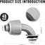 Conector hermético PVC 90 grados para hogar cocina baño