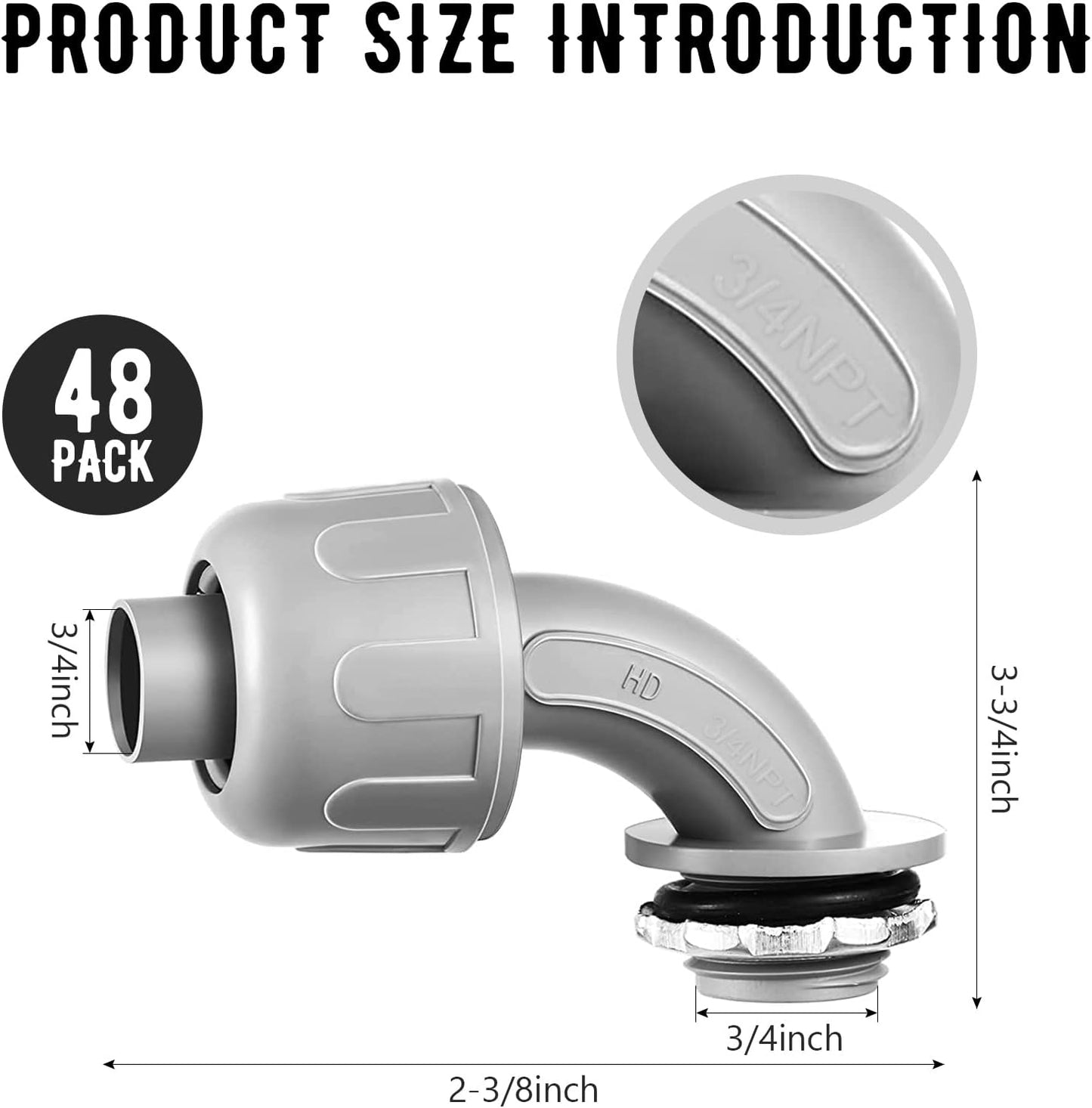 Conector hermético PVC 90 grados para hogar cocina baño