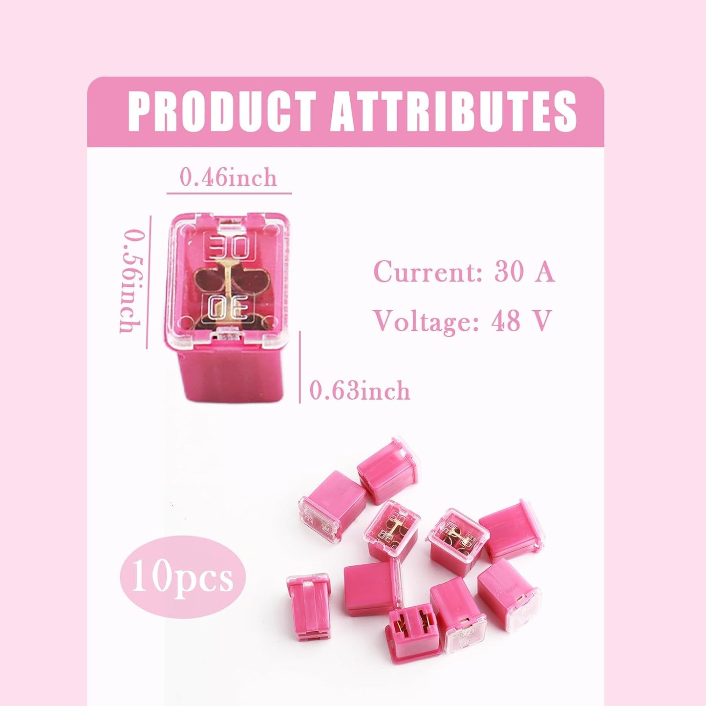 10 Fusibles Jcase 30A para Automóvil Universal