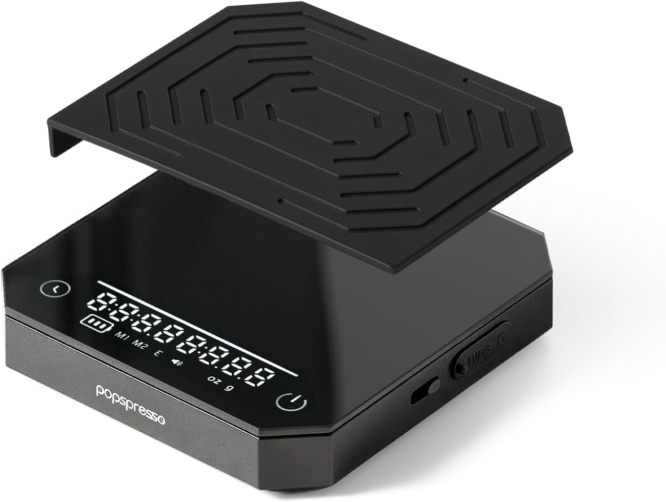 Báscula digital café con temporizador 4.4lbs recargable tipo C