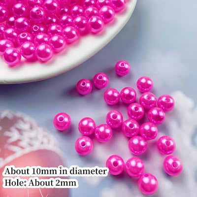 200 Pzas Perlas 10mm Sueltas para Joyería y Manualidades