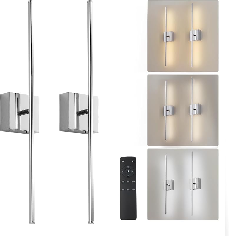 Apliques pared LED inalámbricos control remoto 3000K-6000K
