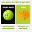 Pelotas pickleball exterior set 4 sin costuras color verde