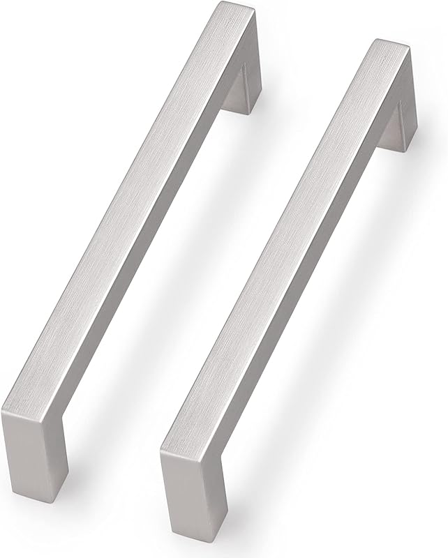 30 Manijas Níquel Cepillado 5.5" Acero Inox Tocador