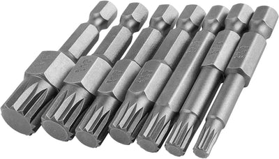 Set 7 Brocas Cuadradas Triples 1.969pulg Vástago 1/4pulg M4-M12