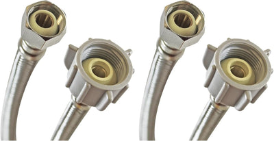 Conector inodoro acero inox 1/2 x 7/8 comp 16pulg set 2