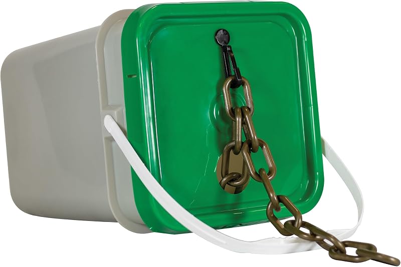 Cubo cadena plástico resistente color oro caqui 120"