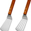 Set 2 Espátulas Metal para Sartén Hierro Fundido Acero Inox