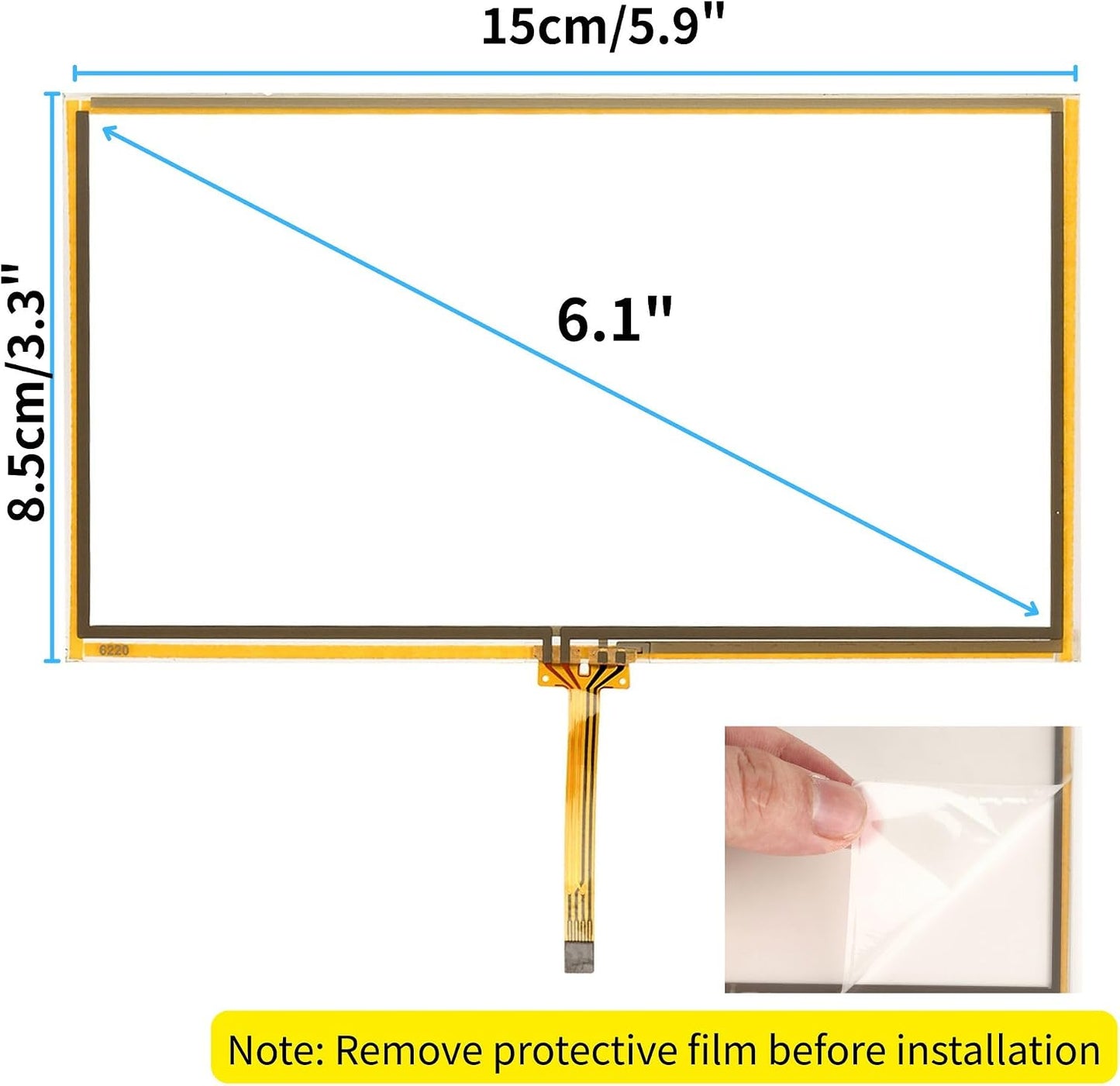 Reemplazo digitizador 6.1" Toyota Camry 09-14
