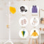 Perchero infantil de haya 9 ganchos ajustables color blanco