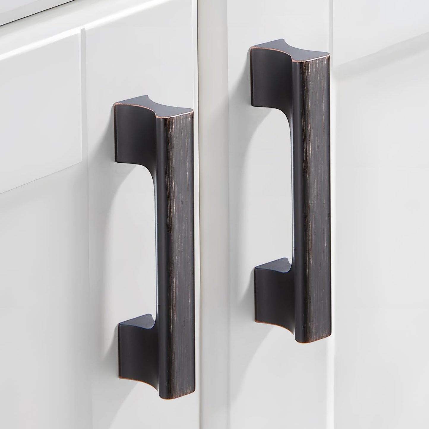 10 Manijas Cocina 3pulg Bronce Aceitado Cajones Sólidos