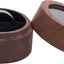 Caja anillos madera nogal 2x1.4" redonda terciopelo negro