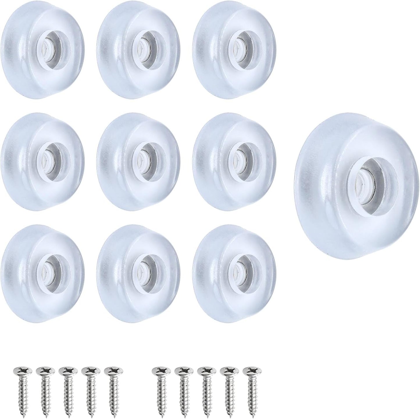 10 Pzas patas goma transparente antiderrap