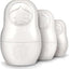 Set 6 Tazas Medidoras Anidadas Estilo Matrioska Blanco