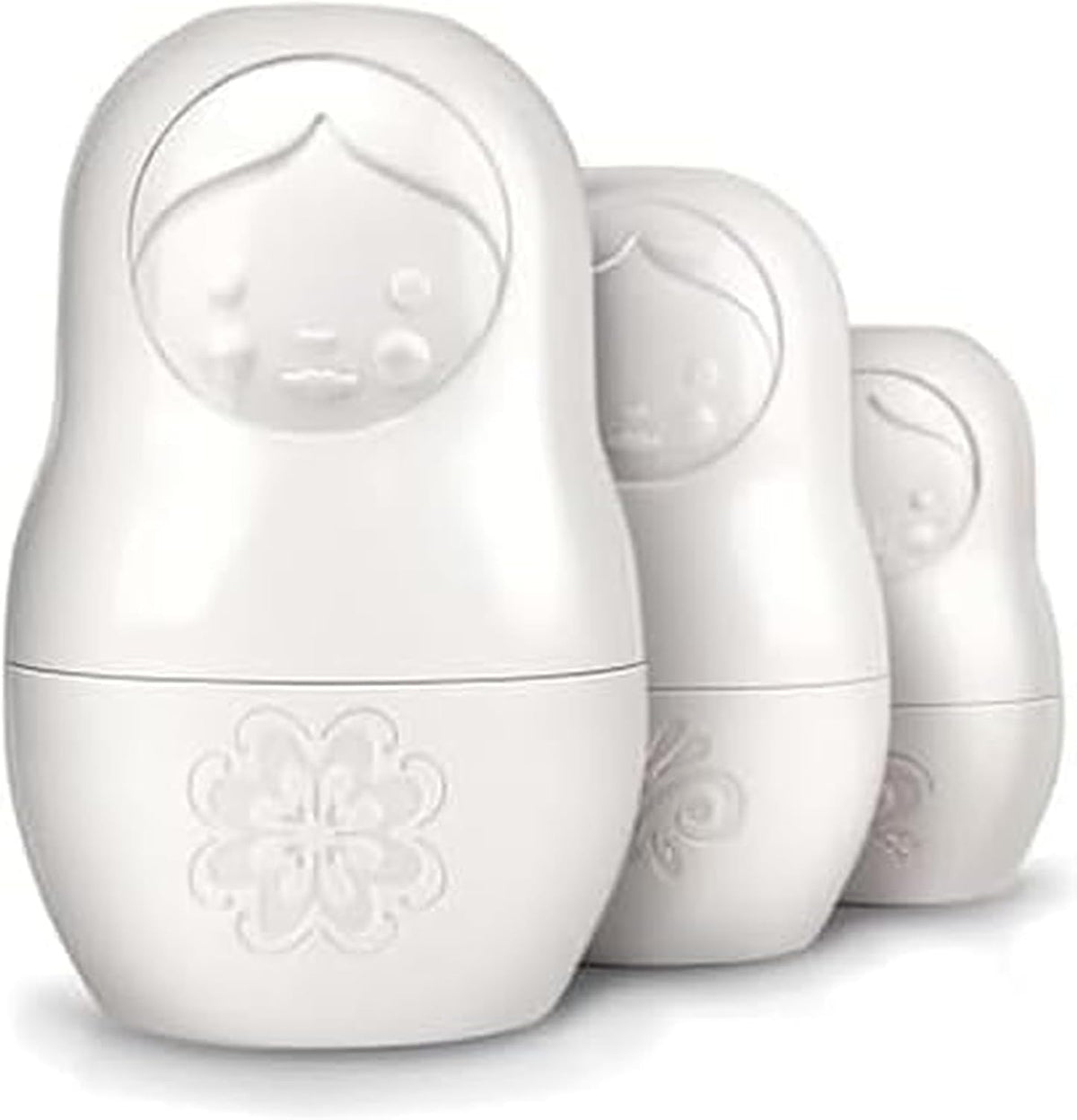 Set 6 Tazas Medidoras Anidadas Estilo Matrioska Blanco