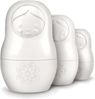 Set 6 Tazas Medidoras Anidadas Estilo Matrioska Blanco