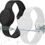 Pulsera Airtag silicona para niños ajustable negro y blanco
