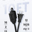 Cable extensión interior 10ft marrón 3 tomas ETL