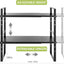 Organiz. estante cocina ajustable apilable negro